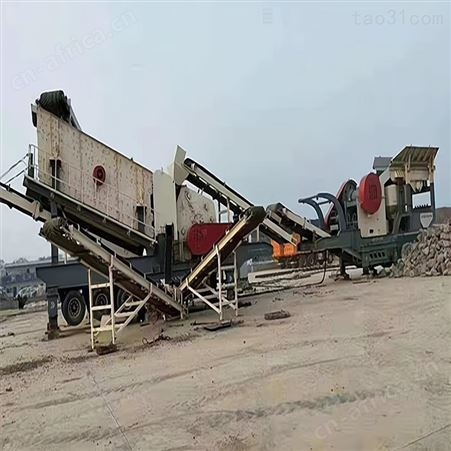 轮胎式移动制砂机 移动式破碎站 石子破碎机设备