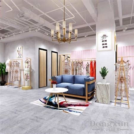 服装店整店设计展示架金色侧挂上墙架落地架中岛架吊架男女装服装展示架新品定做