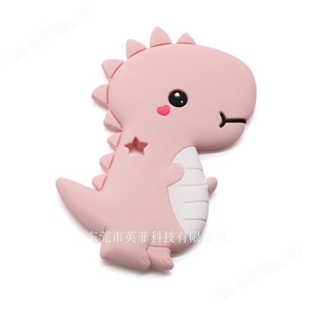 硅胶磨牙棒定制 绿剑恐龙婴儿牙胶 英菲科技