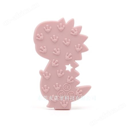 硅胶磨牙棒定制 绿剑恐龙婴儿牙胶 英菲科技