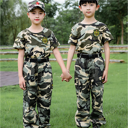小学生迷彩服 短袖长袖套装可定制 纯棉面料 修身舒适