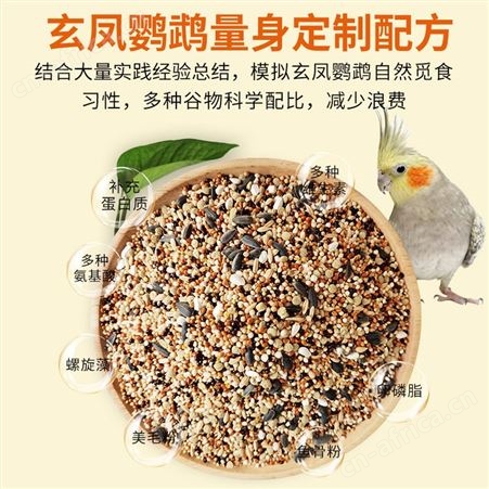 开元鹦鹉粮玄凤鹦鹉专用粮鹦鹉鸟粮谷子含滋养丸营养混合鸟食