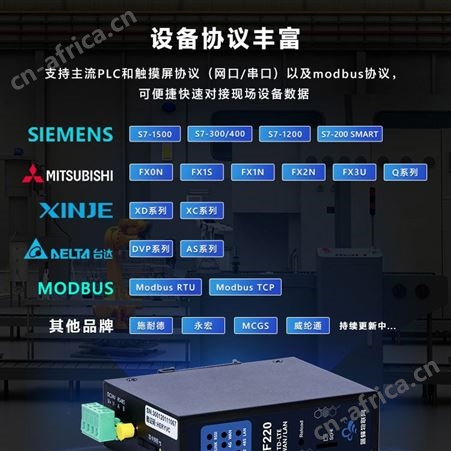 蓝蜂MQTT网关 数据采集支持主流PLC协议 自定义脚本编辑远程下载