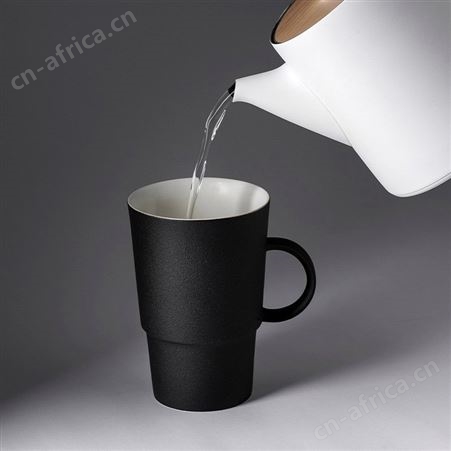 家用情侣杯 陶瓷带盖茶杯 万仟堂 办公杯 净界纳米抗菌杯