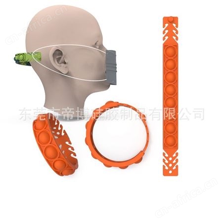 硅胶解压手环跨境亚马逊解压玩具灭鼠先锋五指钥匙扣工厂现货