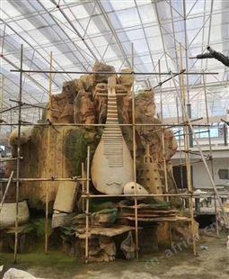 娄底塑石假山假树榕树