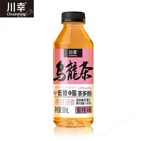 川幸低糖0脂茶多酚蜜桃味乌龙果汁茶饮料500ml箱装 代理政策好
