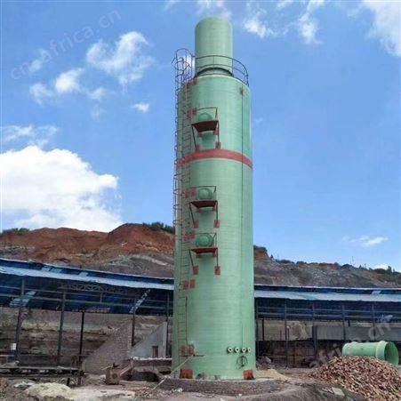 荣云环保 玻璃钢脱硫塔 砖厂定制酸雾洗涤塔 废气处理喷淋塔净化塔