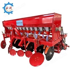 小麦播种机 农用四轮拖拉机带14行旱稻播种施肥种植机 种麦机