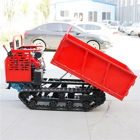 小型履带运输车 山地运输爬山虎 果园液压自卸履带车
