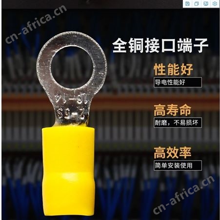 泉立威电动车电池连接线电瓶耐高温2.5平方全铜加粗两端圆环可定制