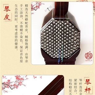 陈氏河 南曲 胡坠胡戏曲练习胡琴厂家售卖包邮枣花梨木枣木曲胡