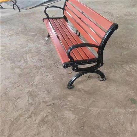 华丽体育户外广场实木铸铁塑木长凳休闲长椅室外铁艺庭院靠背椅公园椅排椅