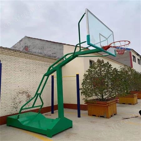 华丽体育圆管篮球架方管成人固定式篮球架地埋式篮球架室外埋地式篮球架