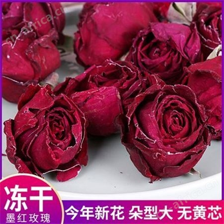 墨红玫瑰花茶头水花花冠茶 花青素高 色泽艳丽