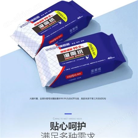 酷帕湿纸湿巾女性湿巾40片擦屁股湿纸巾家庭实惠装 40抽*2包