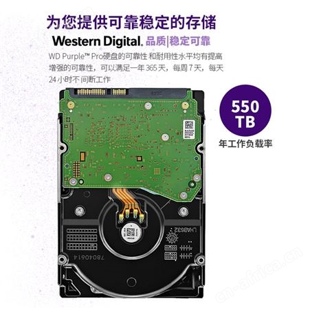 西部数据(WD) 紫盘WD121EJRP 12T SATA6Gb/s256M垂直CMR监控硬盘