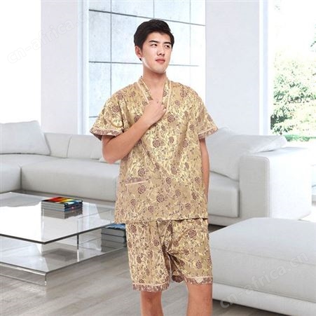 汗蒸服涤棉桑拿服涤棉吉祥花套装浴服足疗按摩服