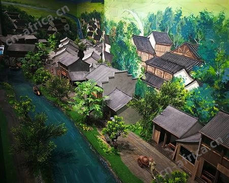 博物馆展厅规划馆古建筑模型微缩景观场景还原沙盘模型制作