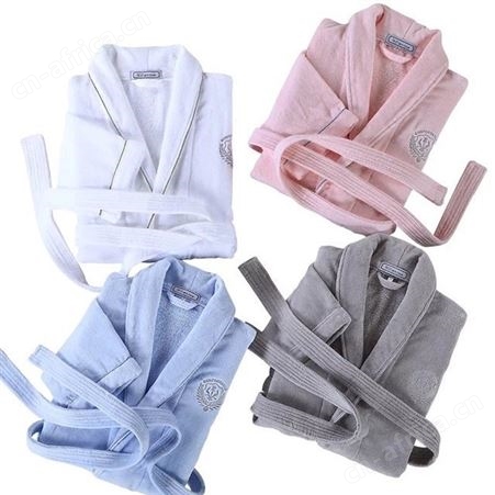 秋冬浴袍毛巾浴袍情侣和服领绿色浴袍名宿酒店浴衣