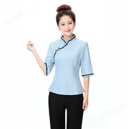 郁金香 按摩技师服 酒店工作装 茶馆工作服装