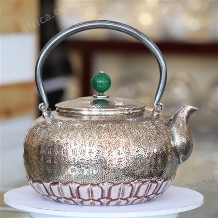 全手工一体s9999烧水煮茶银壶纯银茶壶茶具中式提梁壶礼品