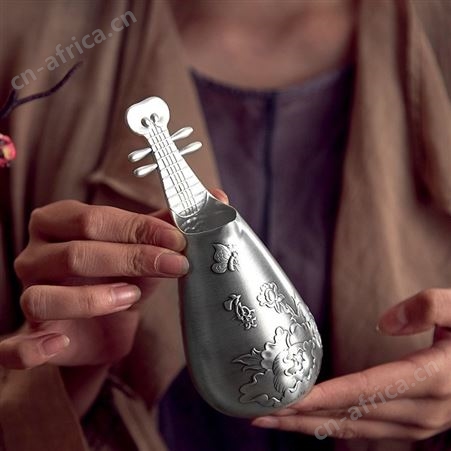 琵琶 纯银白酒杯套装 999酒壶酒具分酒器中式酒盅酒器