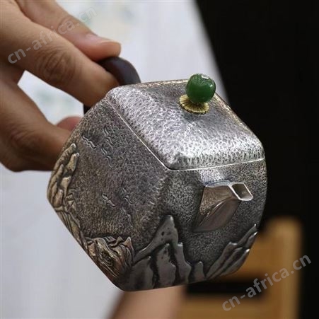 四方精工小银壶S9999纯银泡茶壶家用功夫茶具器日本纯手工银茶壶