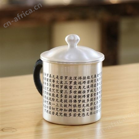 银杯子999纯银主人茶杯家用男女士带盖办公纯银茶缸套装马克水杯