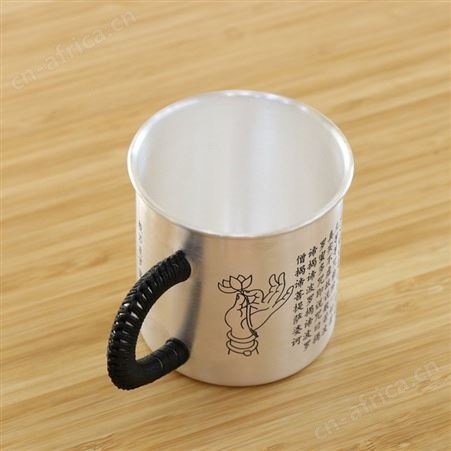 银杯子999纯银主人茶杯家用男女士带盖办公纯银茶缸套装马克水杯