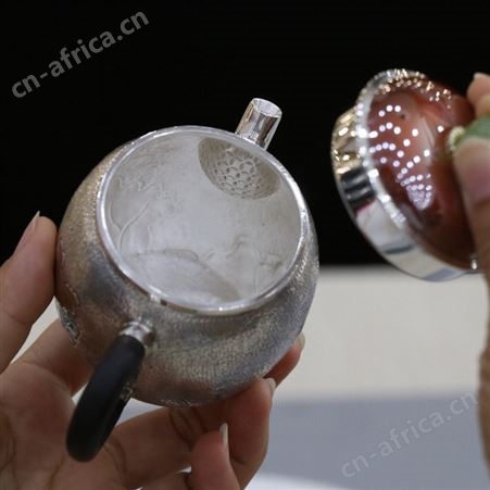 铜盖手工小银壶纯银999泡茶壶足银家用功夫茶具银器礼品茶壶