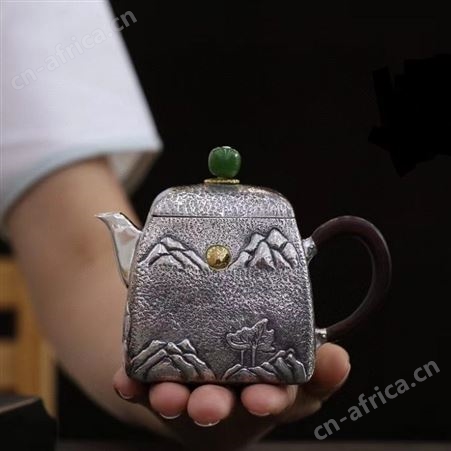 四方精工小银壶S9999纯银泡茶壶家用功夫茶具器日本纯手工银茶壶