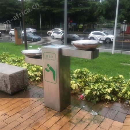 圆型不锈钢户外直饮水台室外饮水平台一体式饮水器