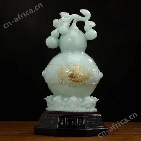 玉葫芦摆件福禄中式客厅玄关架电视柜装饰开业乔迁工艺品济南