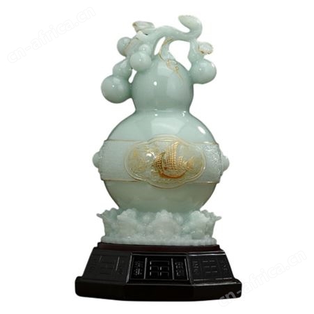 玉葫芦摆件福禄中式客厅玄关架电视柜装饰开业乔迁工艺品济南