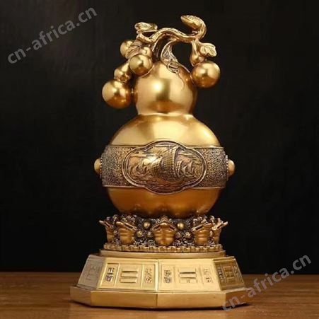 玉葫芦摆件福禄中式客厅玄关架电视柜装饰开业乔迁工艺品济南
