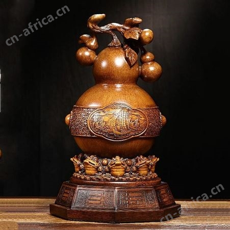 玉葫芦摆件福禄中式客厅玄关架电视柜装饰开业乔迁工艺品济南