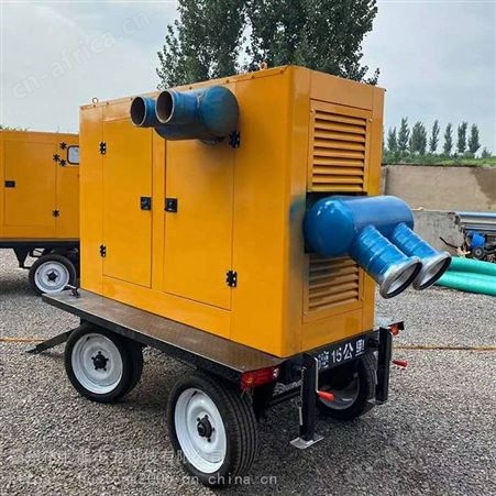 汇能供应可移动灌溉泵车拖车型水冷柴油机排污泵柴油机防汛水泵