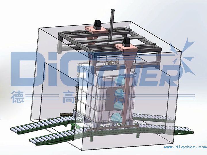 德高洁吨桶自动清洗线